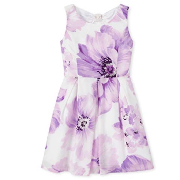8- Floral Pleated Dress Lilac Haze